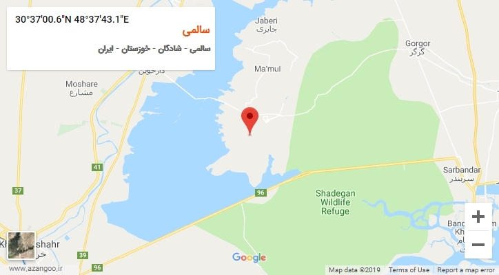 روستای سالمی بر روی نقشه