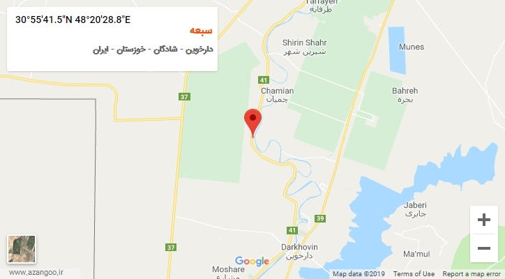 روستای سبعه بر روی نقشه
