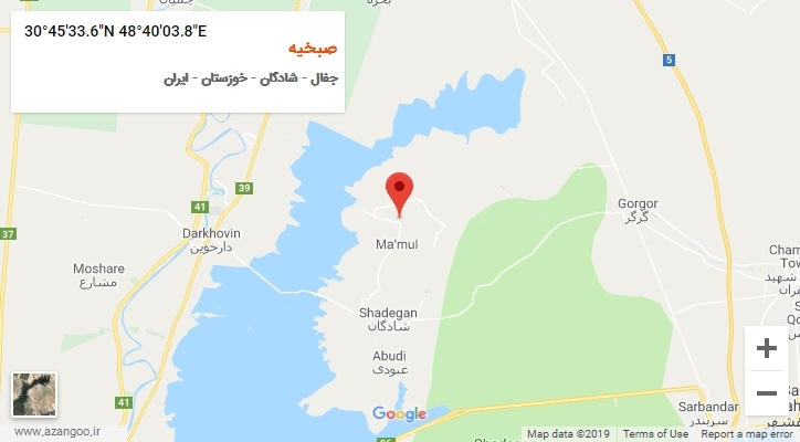 روستای صبخیه بر روی نقشه