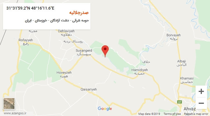 روستای صدرجلالیه بر روی نقشه