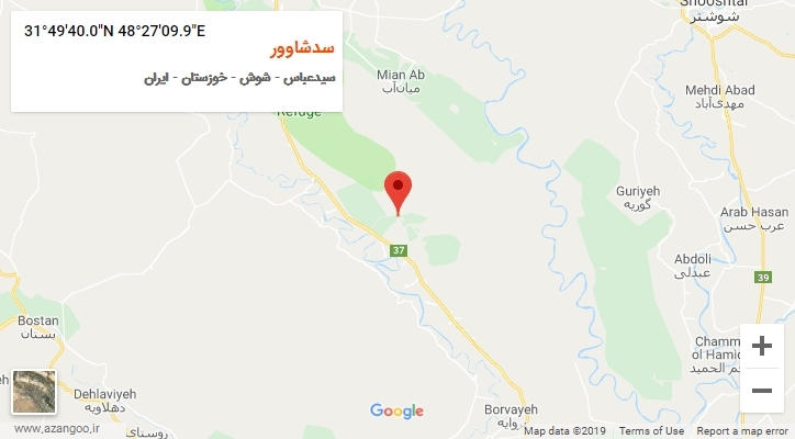 روستای سدشاوور بر روی نقشه