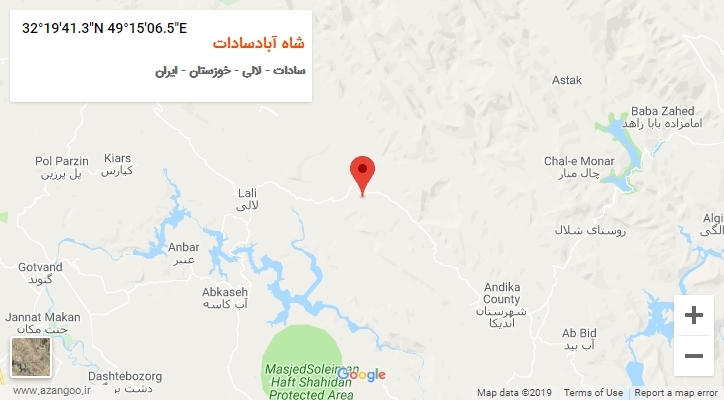 روستای شاه آبادسادات بر روی نقشه