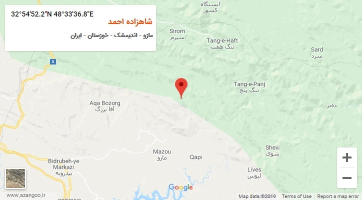 روستای شاهزاده احمد بر روی نقشه