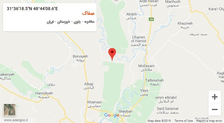روستای صفاک بر روی نقشه