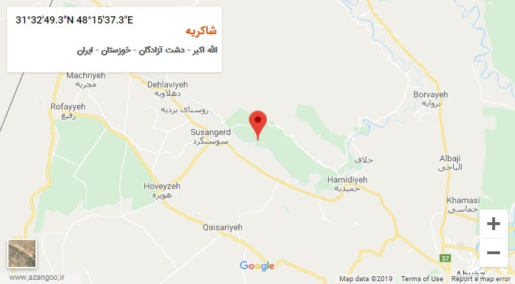 روستای شاکریه بر روی نقشه