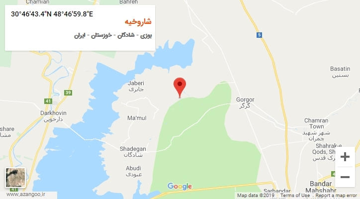 روستای شاروخیه بر روی نقشه