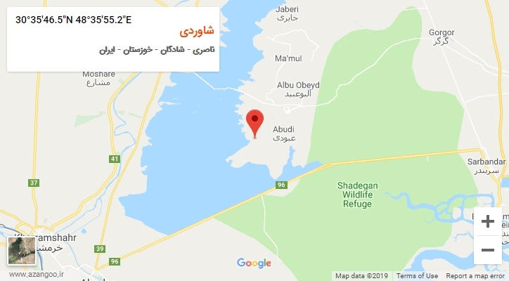 روستای شاوردی بر روی نقشه