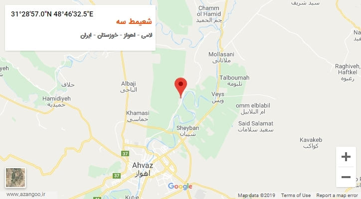 روستای شعیمط سه بر روی نقشه