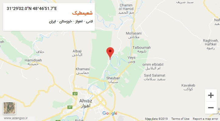 روستای شعیمطیک بر روی نقشه