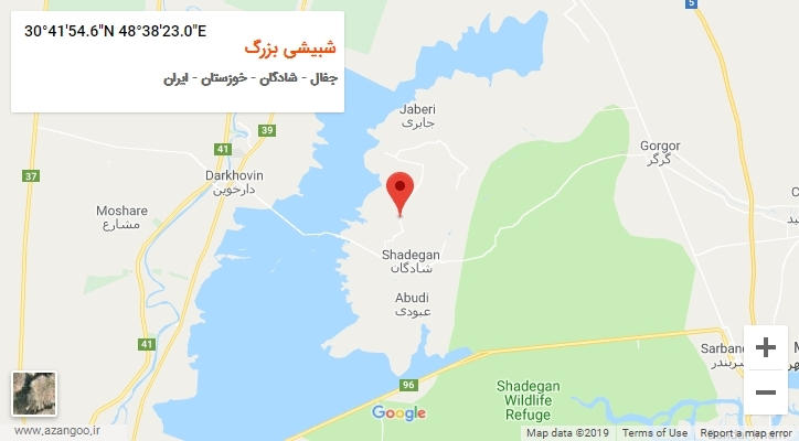 روستای شبیشی بزرگ بر روی نقشه