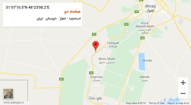 روستای صفحه دو بر روی نقشه