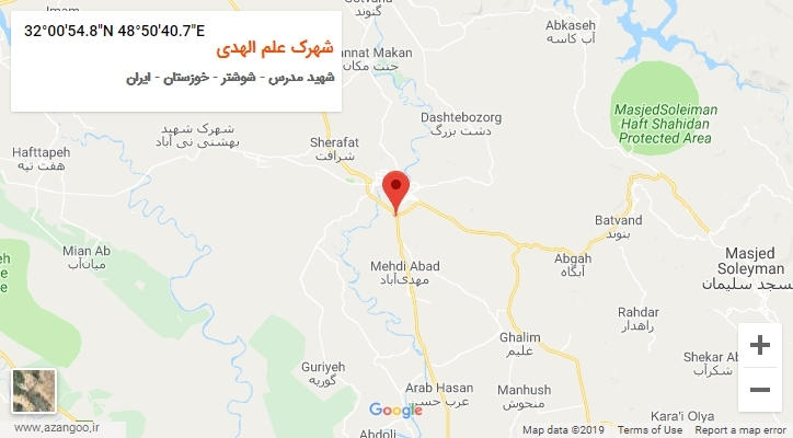 روستای شهرک علم الهدی بر روی نقشه