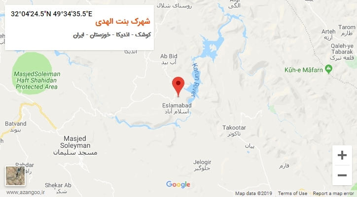 روستای شهرک بنت الهدی بر روی نقشه