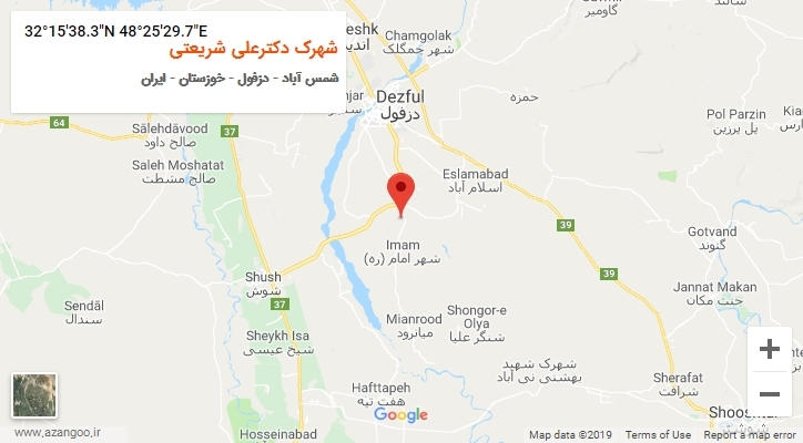روستای شهرک دکترعلی شریعتی بر روی نقشه