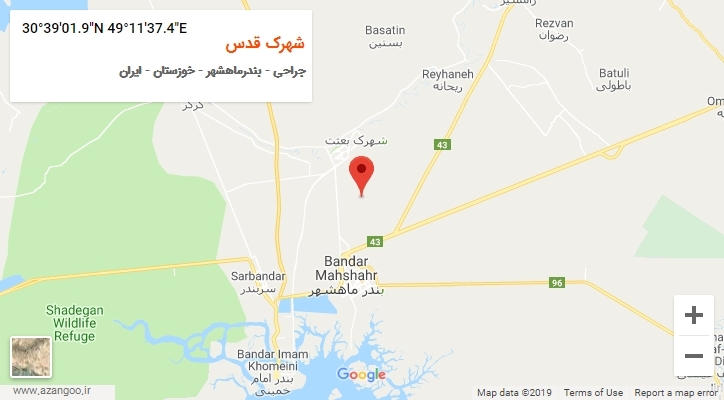 روستای شهرک قدس بر روی نقشه
