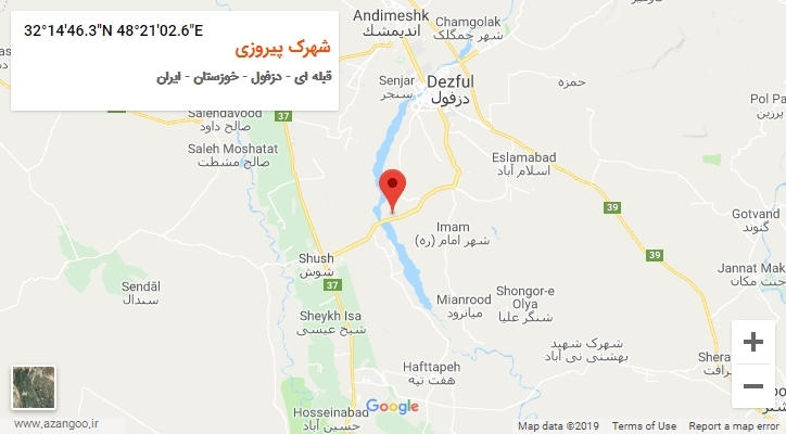 روستای شهرک پیروزی بر روی نقشه