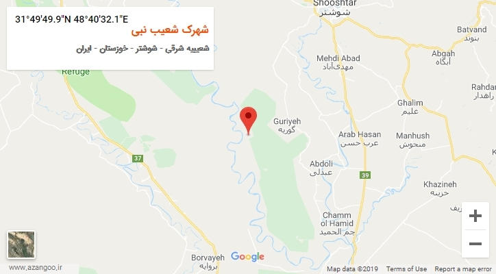 روستای شهرک شعیب نبی بر روی نقشه