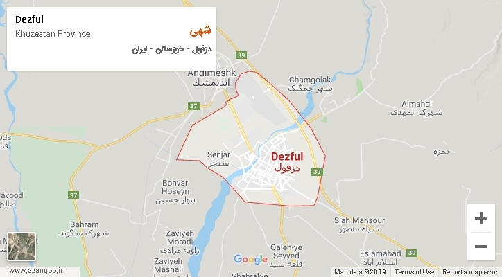 دهستان شهی بر روی نقشه