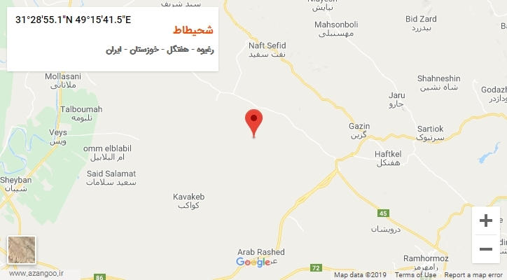روستای شحیطاط بر روی نقشه