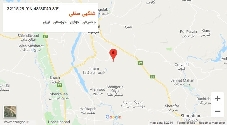 روستای شلگهی سفلی بر روی نقشه