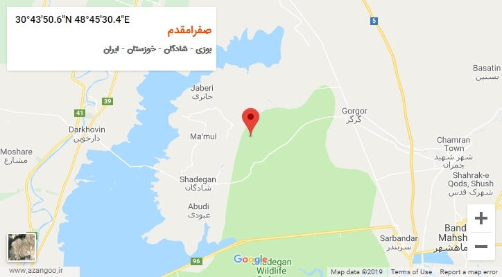 روستای صفرامقدم بر روی نقشه