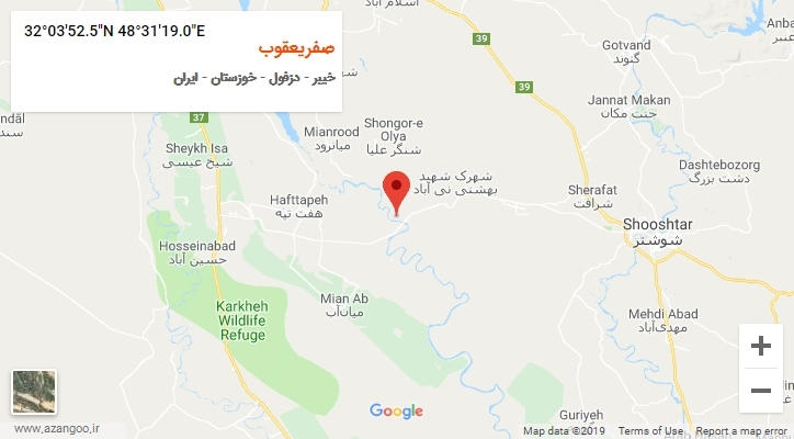 روستای صفریعقوب بر روی نقشه