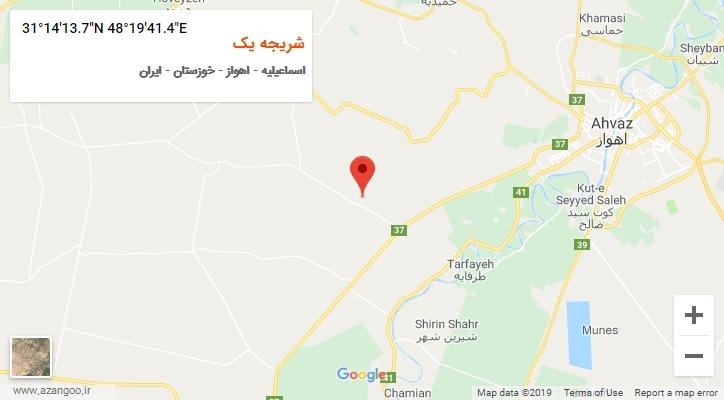 روستای شریجه یک بر روی نقشه