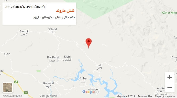 روستای شش ماروند بر روی نقشه