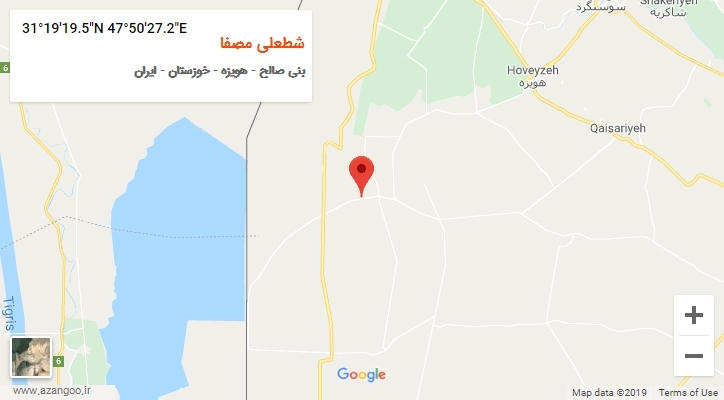 روستای شطعلی مصفا بر روی نقشه