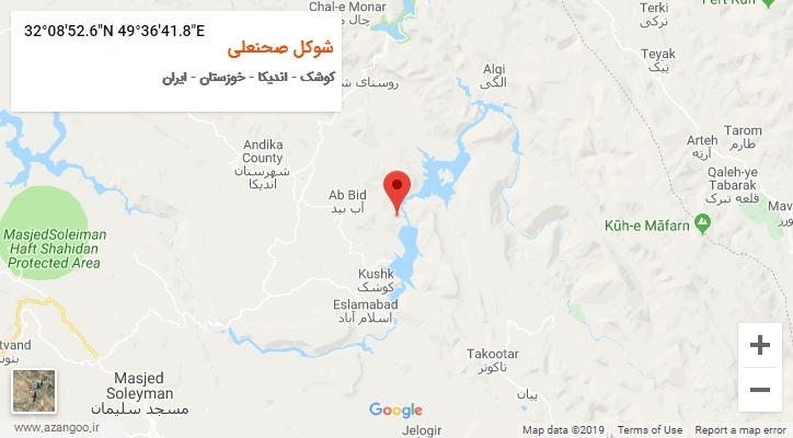 روستای شوکل صحنعلی بر روی نقشه