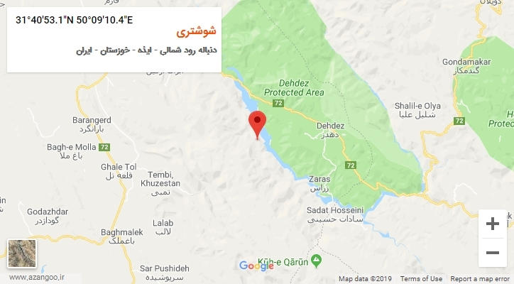 روستای شوشتری بر روی نقشه