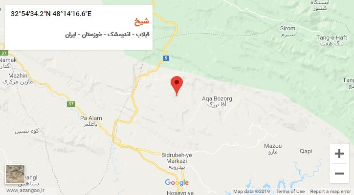 روستای شیخ بر روی نقشه