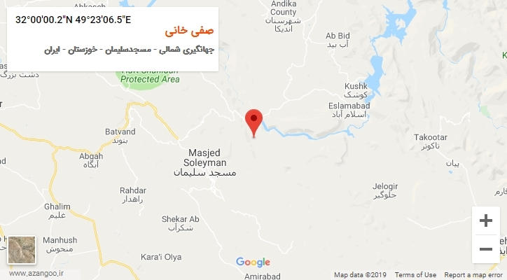 روستای صفی خانی بر روی نقشه
