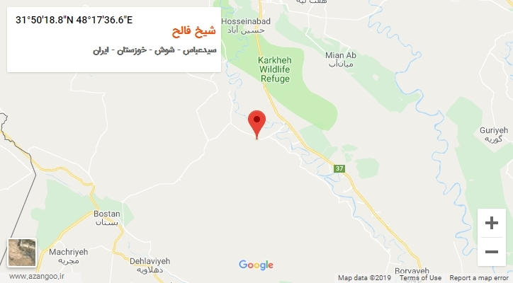 روستای شیخ فالح بر روی نقشه