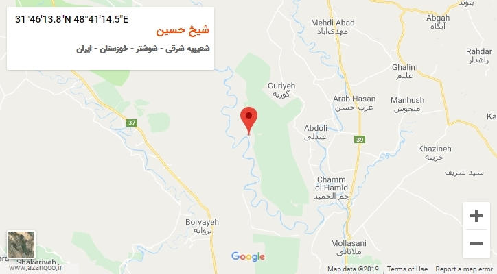 روستای شیخ حسین بر روی نقشه