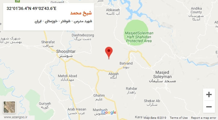 روستای شیخ محمد بر روی نقشه