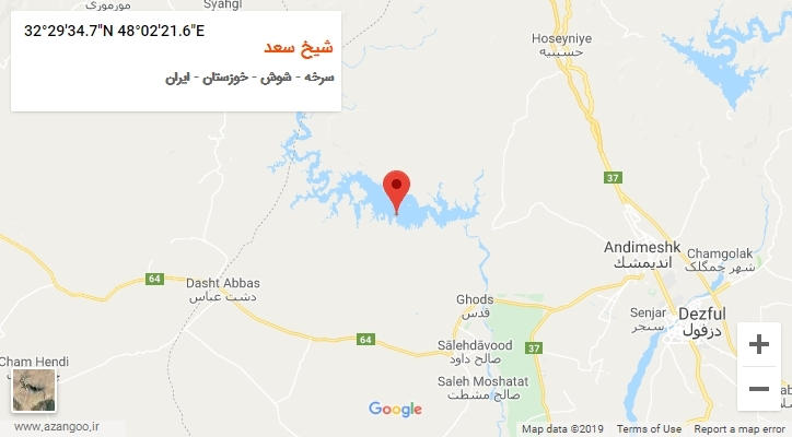 روستای شیخ سعد بر روی نقشه