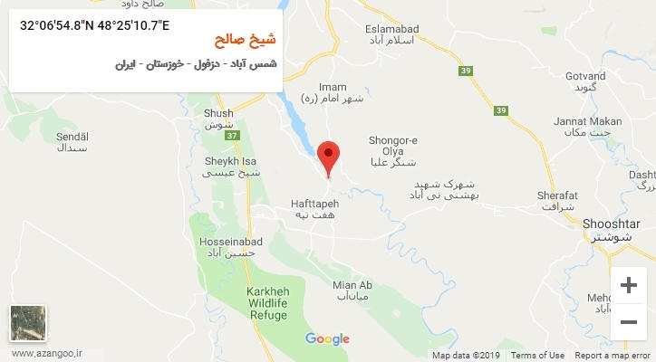 روستای شیخ صالح بر روی نقشه
