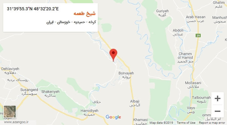 روستای شیخ طعمه بر روی نقشه