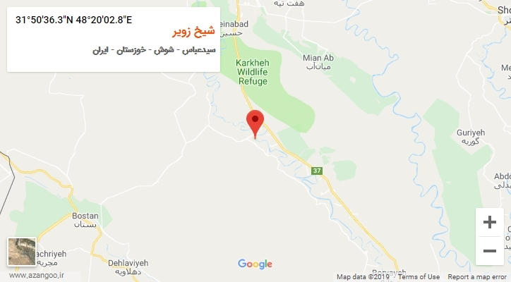 روستای شیخ زویر بر روی نقشه