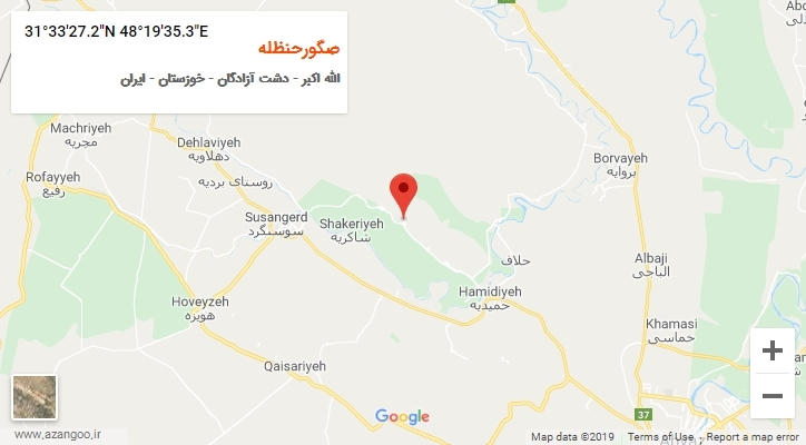روستای صگورحنظله بر روی نقشه