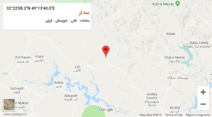 روستای سه لر بر روی نقشه