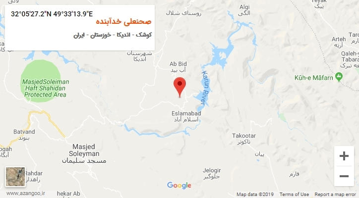 روستای صحنعلی خدآبنده بر روی نقشه