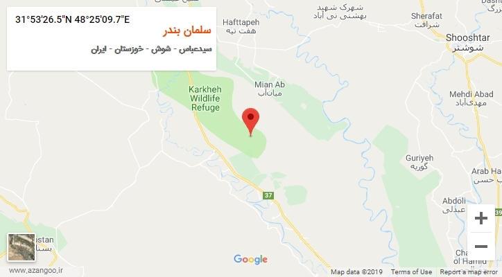روستای سلمان بندر بر روی نقشه