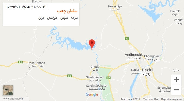 روستای سلمان چعب بر روی نقشه