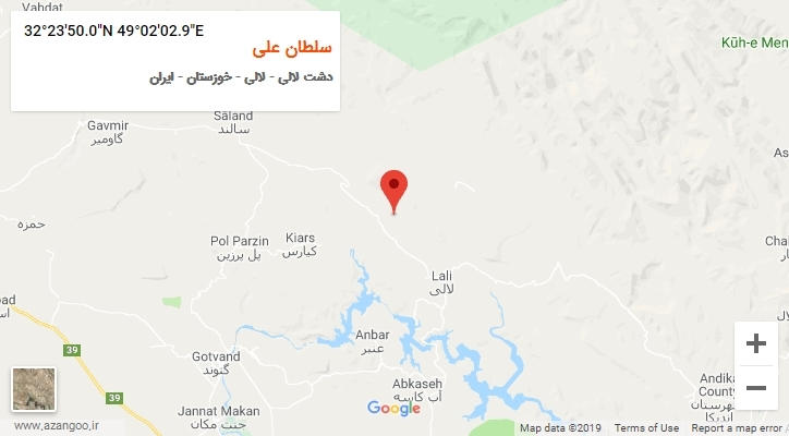 روستای سلطان علی بر روی نقشه