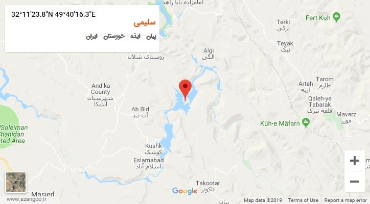 روستای سلیمی بر روی نقشه