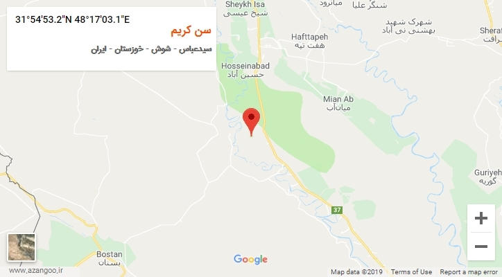 روستای سن کریم بر روی نقشه