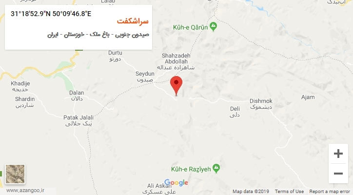 روستای سراشکفت بر روی نقشه