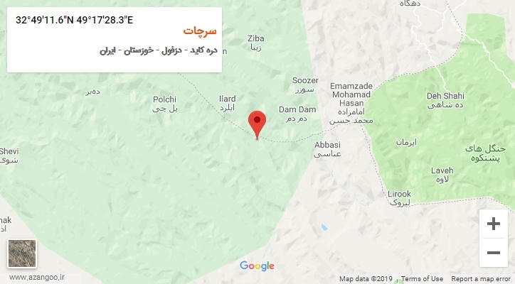 روستای سرچات بر روی نقشه